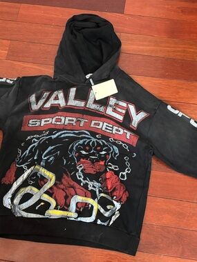 Valley Sport Dept Men’s Black Zip-Up Hoodie